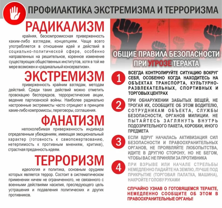 Профилактика терроризма!